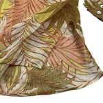 Tahari ‎ 100% European Flax Linen Tropical Long Sleeve Button Up Shirt Size Large Photo 4