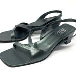 BCBGMAXAZRIA BCBG MAX AZARIA green metallic leather sandals, made in Italy, size 7.5 Photo 0