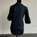 Tracy Negoshian Womens Top Size XXS Solid Black Stretchy Piper Bell Sleeve NEW Photo 3