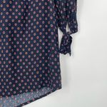 H & M Womens Long Sleeve Navy Blue Abstract Cottage Core Knee Length Dress 4 Photo 5