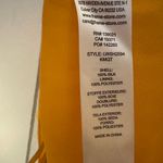 frame denim FRAME Silk Crinkle Draped Halter Neck Kumquat Yellow Top Size S/P Photo 4