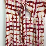 Leyden Tie Dye Front Slit Maxi Dress Red Medium Photo 5