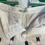 ZARA  Embroidered Linen Blend Pants White Green Aztec Design Pocket Blogger Fav S Photo 7
