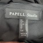 Adrianna Papell  Jumpsuit Womens 2 Black Sequined Wide Leg V‎ Neck Holiday Party Photo 3