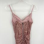 Hello Molly  Replay Button Pink Sequin Cowl Neck Bodycon Mini Dress Size 6 Photo 5