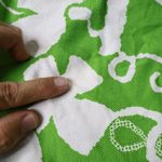 VTG 60s Kay O Kauai Hawaii Green Floral Mumu Luau House Dress Groovy Mod L‎ Tiki Size L Photo 7