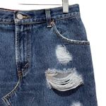 LF Furst of A Kind Distressed Denim Skirt Size 29 Photo 3