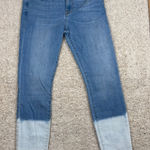 frame denim FRAME Le Skinny de Jeanne Crop Jeans Size 30 Light Wash Dip Dye Photo 0