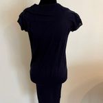 BCBGMAXAZRIA Navy Blue Sleeveless Cowl Neck Sweater Midi Dress Size Small Photo 3