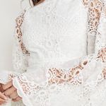 Alice McCALL Berwyn Diamond Veins Anthropologie BHLDN Porcelain White Lace Dress Photo 4