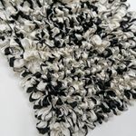 Vintage 90s Black & White Abstract Bubble Popcorn Shirt Size M Photo 6