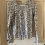 Lululemon Beat the Heat Long Sleeve Tie Back Top Tiger Space Dye Black White 6 Photo 1