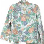 VINTAGE 80's | M | Floral Blazer Jacket Sport Coat Women Lightweight Linen Size M Photo 1