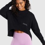Gymshark  Ori Sweater Black Cropped Sweatshirt - Sz XS 🧡🎀 Photo 3