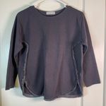 Zaroo Charcoal Gray Long Sleeve Blouse BOXY Oversize Size Small EUC #2789 Photo 1