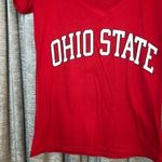 Ohio State Red V Neck Short Sleeve Cotton Logo Tee Shirt Size Small Photo 2
