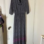 Westport  Black and Purple Long Sleeve Dress Photo 7