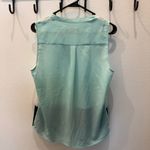 Ivanka Trump Banana Republic Black and White Sleeveless Button Down Blouse Photo 1