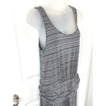 Gap Grey Stripe Hot Maxi Dress Tank Style Elastic Waist Size Medium Womens Photo 7