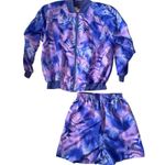 PRINCE Vintage Women's Purple Windbreaker Shorts Set Size Small Photo 0