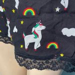 Forever 21 Black Unicorn Graphic Pajama Shorts Photo 2