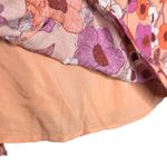 Urban Outfitters  Rosie Notched Pelmet Linen Floral Mini Skirt Orange Size Medium Photo 8