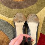 Enzo Angiolini Dark Grey Metallic Snakeskin Peep Toe Heels Women’s Size 6 US Photo 4