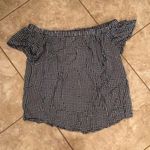 Mossimo Blue/White Strapless Over Shoulder Top SzS Blue Photo 0