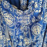 Lulus  Blue Pattern Jumpsuit Romper Sz XL NWT Wideleg Vacation‎ Coastal NWT Photo 12