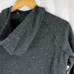 Adidas  Charcoal Grey Heathered Cropped Logo Hoodie Photo 9