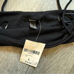 Forever 21  Crop Top NEW Black Long Sleeve Large Stretchy Photo 4