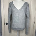 Bobi Los Angeles V Neck Long Sleeve Tee (Heather Gray) - Medium Photo 6