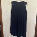 Knox Rose Womens Navy Blue Shift Dress Button Front Sleeveless V Neck Size Small Photo 3