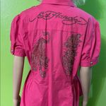 Ed Hardy  Y2K pink blouse XL Photo 1