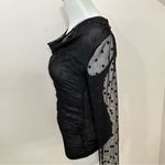 White House Black Market Y2K Sheer Mesh Polka Dot Top XS Photo 3
