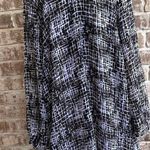 Fifth & Park Tunic Top Large Dress Swimsuit Coverup Black White Abstrac… Size undefined Photo 5