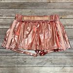 Beach Riot Sport Rose Gold Elastic Waistband Zipper Mesh Inserts Shorts Small Photo 2