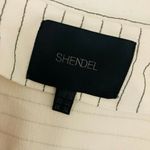 Shendel Womens Cardigan Open Front Pinstripe Tunic Pockets White Size 38 US 4 Photo 2