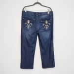 Democracy  Distressed Capri Jeans with Embellished Pockets Size 14 Photo 4