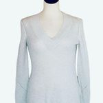 Ecru NWT  Mohair Blend Knit Lightweight Sweater V Neckline Metallic Photo 2