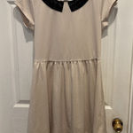 LC Lauren Conrad   Beige And Black Mod Lace‎ Inset Collar Women's Size 12/14 Photo 0