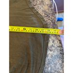 Free People  Moonshine V Neck Tunic Top Size S‎ Olive Oversized Long Sleeve Photo 6