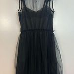 Rodarte Lace/Chiffon Tulle Black Mini Dress / Bows Size Small Photo 9