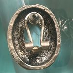 Southwestern Retro Silver Tone and Turquoise Colored Howlite Stone Oval Earrings Photo 3