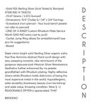 1940’s RHODIUM PLATED SOLID 925 STERLING CHOKER NECKLACE & EARRING STUNNING SET Silver Photo 13