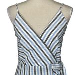 Altar'd State Altar’d State Linen Blend Wrap Dress Women’s Size M Striped Ruffle Detail Summer Photo 1