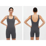 Girlfriend Collective Bike Unitard in Gray Size Medium Photo 3