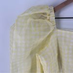 AVAVAV Firenze Sheer Gingham Puff Sleeve Top Feminine Prairie Lightweight Yellow Size L Photo 1