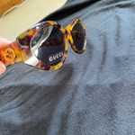 Gucci NWOT Authentic tortoiseshell cat eye oval GG gold logo sunglasses y2k Photo 2