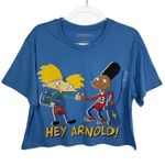 Nickelodeon Nikelodeon Hey Arnold Blue Graphic Crop T-Shirt Large NWOT Photo 4